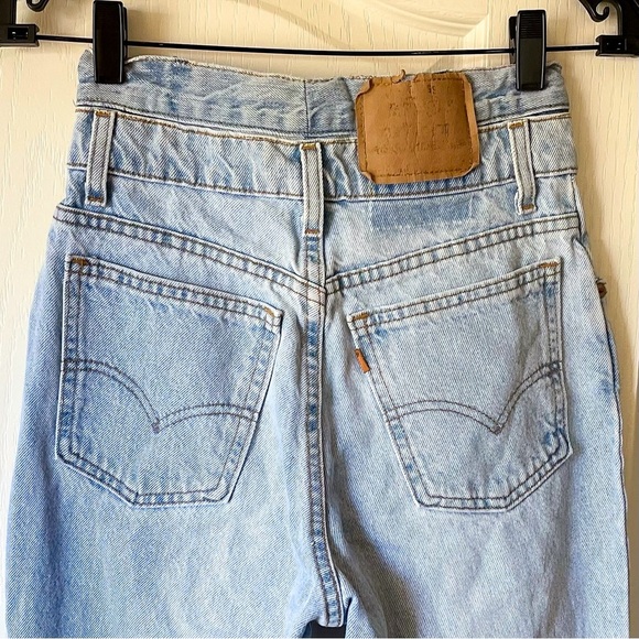 Aligrace Double Waisted Customs Jeans High Rise 90s Light Medium Wash 24 NWT - Picture 4 of 8